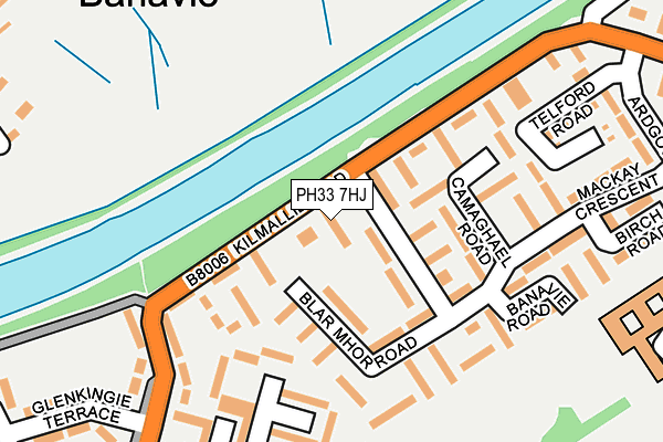 PH33 7HJ map - OS OpenMap – Local (Ordnance Survey) PH33 7HJ map - OS OpenMap – Local (Ordnance Survey)