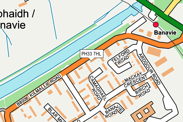 PH33 7HL map - OS OpenMap – Local (Ordnance Survey) PH33 7HL map - OS OpenMap – Local (Ordnance Survey)
