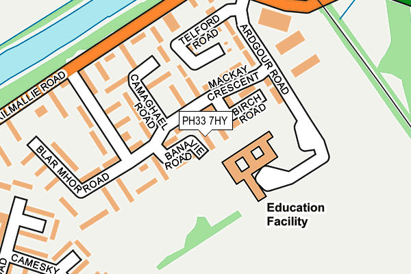 PH33 7HY map - OS OpenMap – Local (Ordnance Survey) PH33 7HY map - OS OpenMap – Local (Ordnance Survey)