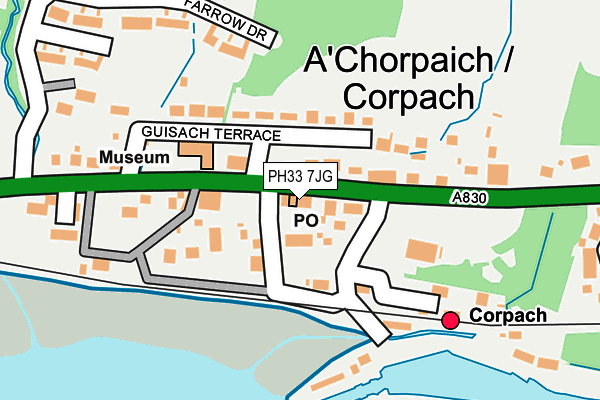 PH33 7JG map - OS OpenMap – Local (Ordnance Survey) PH33 7JG map - OS OpenMap – Local (Ordnance Survey)