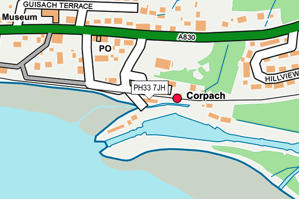 PH33 7JH map - OS OpenMap – Local (Ordnance Survey) PH33 7JH map - OS OpenMap – Local (Ordnance Survey)
