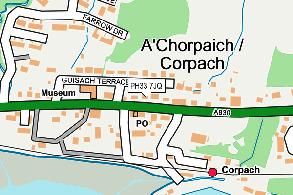PH33 7JQ map - OS OpenMap – Local (Ordnance Survey) PH33 7JQ map - OS OpenMap – Local (Ordnance Survey)