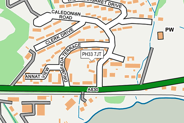 PH33 7JT map - OS OpenMap – Local (Ordnance Survey) PH33 7JT map - OS OpenMap – Local (Ordnance Survey)
