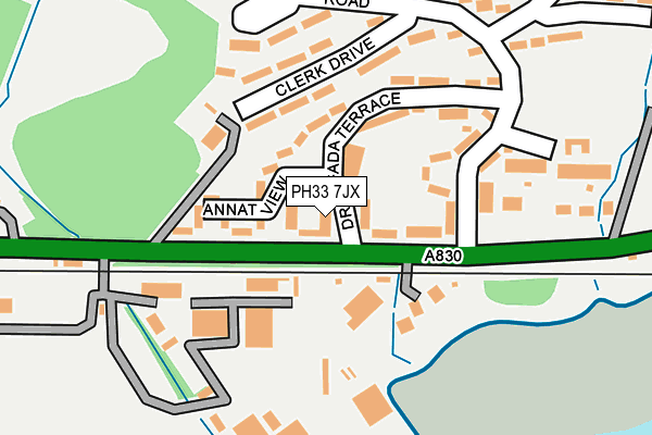 PH33 7JX map - OS OpenMap – Local (Ordnance Survey) PH33 7JX map - OS OpenMap – Local (Ordnance Survey)