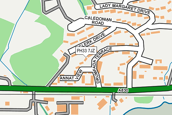 PH33 7JZ map - OS OpenMap – Local (Ordnance Survey) PH33 7JZ map - OS OpenMap – Local (Ordnance Survey)