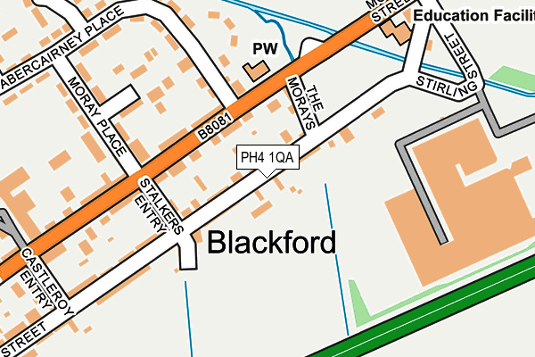 PH4 1QA map - OS OpenMap – Local (Ordnance Survey) PH4 1QA map - OS OpenMap – Local (Ordnance Survey)