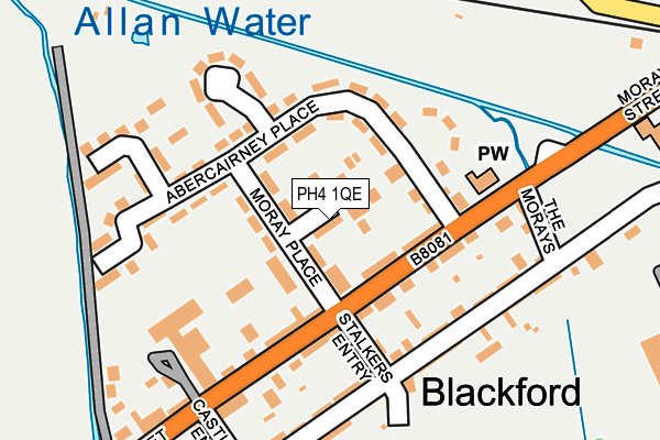 PH4 1QE map - OS OpenMap – Local (Ordnance Survey) PH4 1QE map - OS OpenMap – Local (Ordnance Survey)