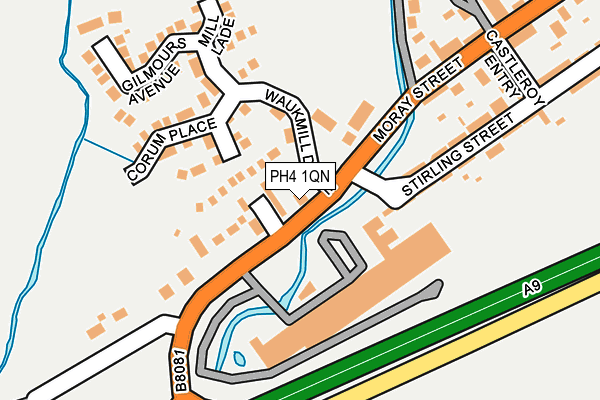 PH4 1QN map - OS OpenMap – Local (Ordnance Survey) PH4 1QN map - OS OpenMap – Local (Ordnance Survey)
