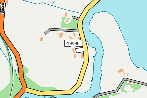 PH40 4PF map - OS OpenMap – Local (Ordnance Survey) PH40 4PF map - OS OpenMap – Local (Ordnance Survey)
