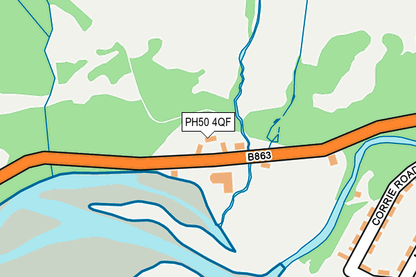 PH50 4QF map - OS OpenMap – Local (Ordnance Survey) PH50 4QF map - OS OpenMap – Local (Ordnance Survey)