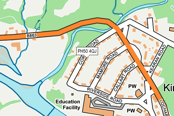PH50 4QJ map - OS OpenMap – Local (Ordnance Survey) PH50 4QJ map - OS OpenMap – Local (Ordnance Survey)
