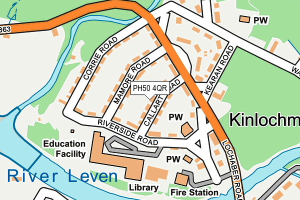 PH50 4QR map - OS OpenMap – Local (Ordnance Survey) PH50 4QR map - OS OpenMap – Local (Ordnance Survey)