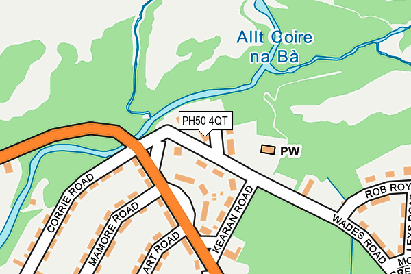 PH50 4QT map - OS OpenMap – Local (Ordnance Survey) PH50 4QT map - OS OpenMap – Local (Ordnance Survey)