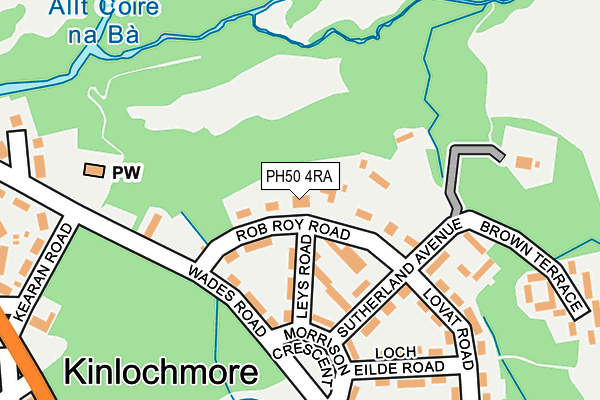 PH50 4RA map - OS OpenMap – Local (Ordnance Survey) PH50 4RA map - OS OpenMap – Local (Ordnance Survey)