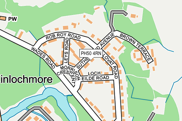 PH50 4RN map - OS OpenMap – Local (Ordnance Survey) PH50 4RN map - OS OpenMap – Local (Ordnance Survey)
