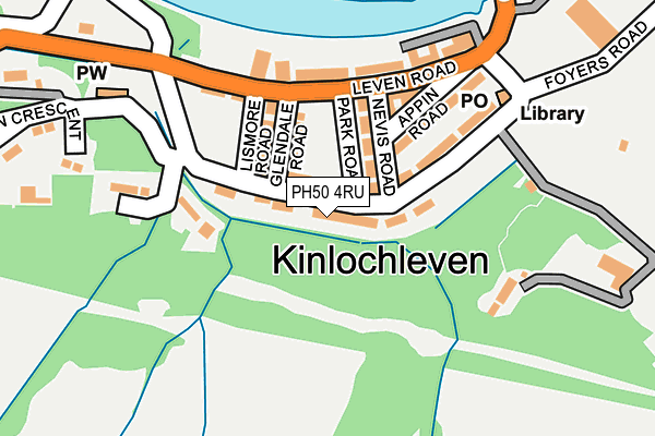 PH50 4RU map - OS OpenMap – Local (Ordnance Survey) PH50 4RU map - OS OpenMap – Local (Ordnance Survey)