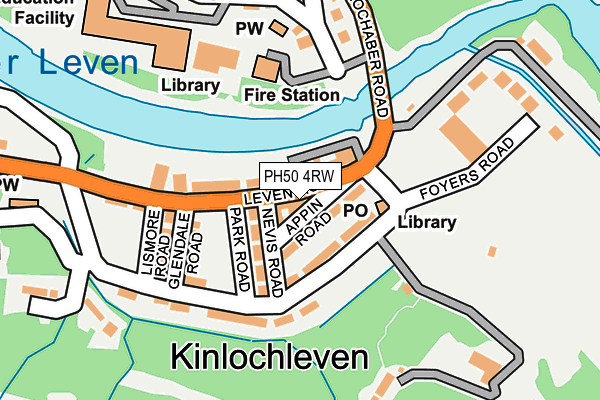 PH50 4RW map - OS OpenMap – Local (Ordnance Survey) PH50 4RW map - OS OpenMap – Local (Ordnance Survey)