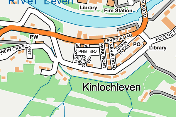 PH50 4RZ map - OS OpenMap – Local (Ordnance Survey) PH50 4RZ map - OS OpenMap – Local (Ordnance Survey)