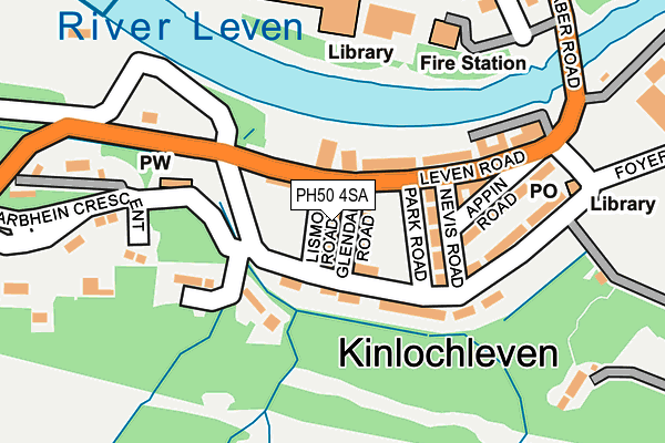 PH50 4SA map - OS OpenMap – Local (Ordnance Survey) PH50 4SA map - OS OpenMap – Local (Ordnance Survey)