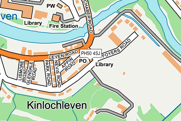 PH50 4SJ map - OS OpenMap – Local (Ordnance Survey) PH50 4SJ map - OS OpenMap – Local (Ordnance Survey)