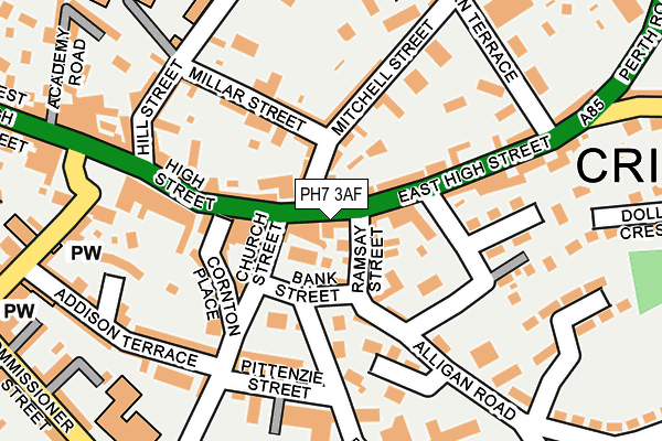 PH7 3AF map - OS OpenMap – Local (Ordnance Survey) PH7 3AF map - OS OpenMap – Local (Ordnance Survey)