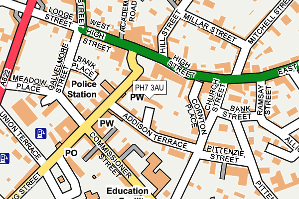 PH7 3AU map - OS OpenMap – Local (Ordnance Survey) PH7 3AU map - OS OpenMap – Local (Ordnance Survey)