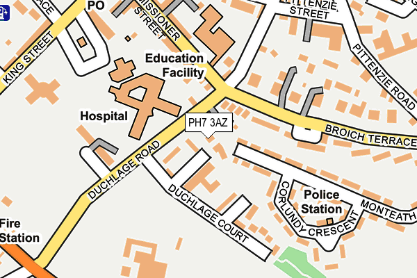 PH7 3AZ map - OS OpenMap – Local (Ordnance Survey) PH7 3AZ map - OS OpenMap – Local (Ordnance Survey)
