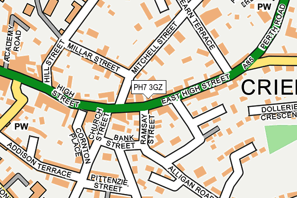 PH7 3GZ map - OS OpenMap – Local (Ordnance Survey) PH7 3GZ map - OS OpenMap – Local (Ordnance Survey)