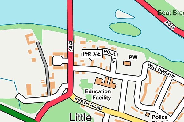 PH8 0AE map - OS OpenMap – Local (Ordnance Survey) PH8 0AE map - OS OpenMap – Local (Ordnance Survey)
