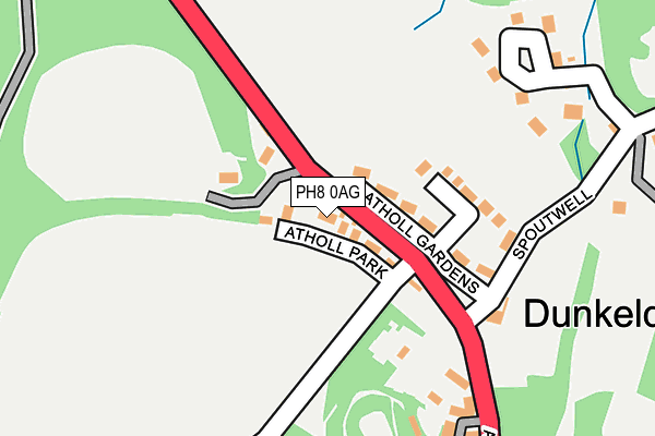 PH8 0AG map - OS OpenMap – Local (Ordnance Survey) PH8 0AG map - OS OpenMap – Local (Ordnance Survey)