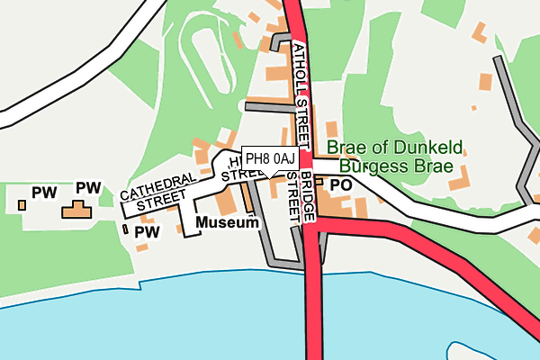 PH8 0AJ map - OS OpenMap – Local (Ordnance Survey) PH8 0AJ map - OS OpenMap – Local (Ordnance Survey)