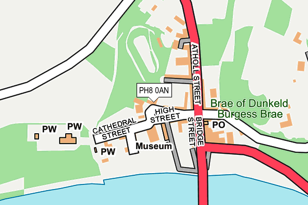 PH8 0AN map - OS OpenMap – Local (Ordnance Survey) PH8 0AN map - OS OpenMap – Local (Ordnance Survey)