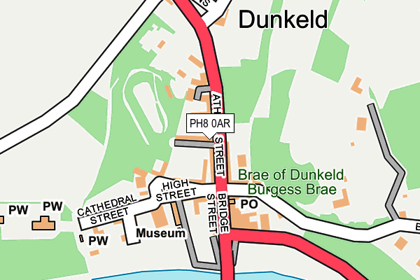 PH8 0AR map - OS OpenMap – Local (Ordnance Survey) PH8 0AR map - OS OpenMap – Local (Ordnance Survey)