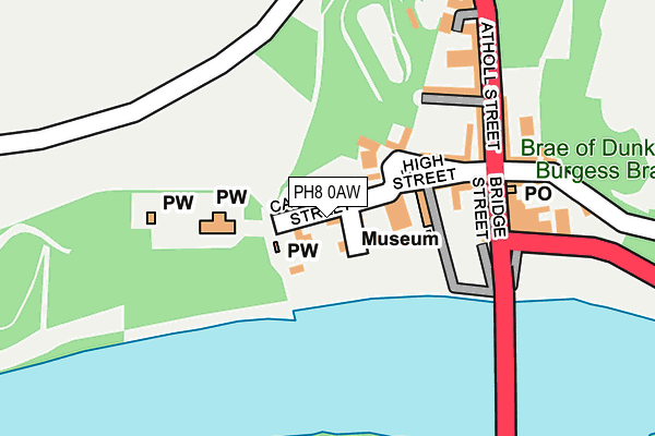 PH8 0AW map - OS OpenMap – Local (Ordnance Survey) PH8 0AW map - OS OpenMap – Local (Ordnance Survey)