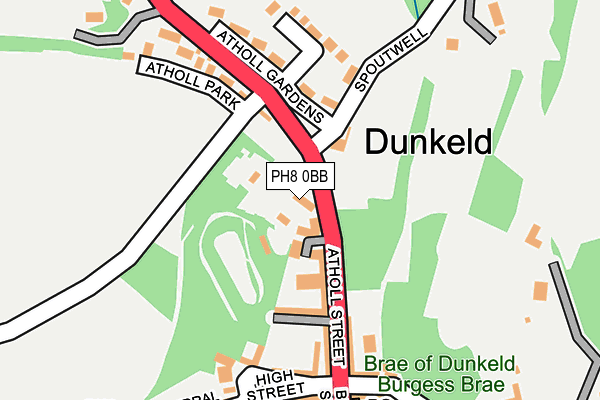 PH8 0BB map - OS OpenMap – Local (Ordnance Survey) PH8 0BB map - OS OpenMap – Local (Ordnance Survey)