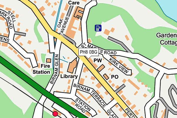 PH8 0BG map - OS OpenMap – Local (Ordnance Survey) PH8 0BG map - OS OpenMap – Local (Ordnance Survey)