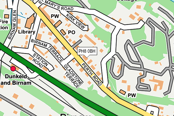 PH8 0BH map - OS OpenMap – Local (Ordnance Survey) PH8 0BH map - OS OpenMap – Local (Ordnance Survey)