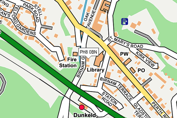 PH8 0BN map - OS OpenMap – Local (Ordnance Survey) PH8 0BN map - OS OpenMap – Local (Ordnance Survey)