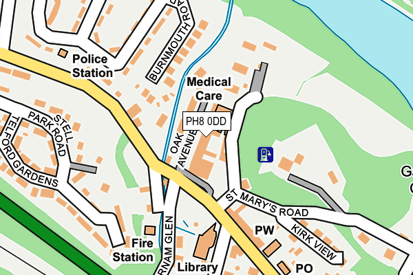 PH8 0DD map - OS OpenMap – Local (Ordnance Survey) PH8 0DD map - OS OpenMap – Local (Ordnance Survey)
