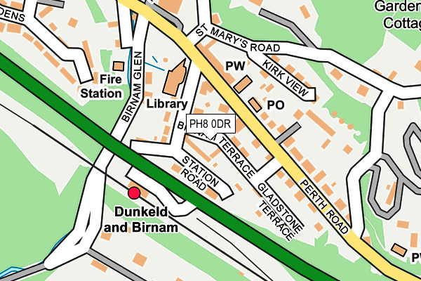 PH8 0DR map - OS OpenMap – Local (Ordnance Survey) PH8 0DR map - OS OpenMap – Local (Ordnance Survey)