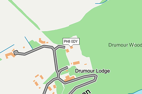 PH8 0DY map - OS OpenMap – Local (Ordnance Survey) PH8 0DY map - OS OpenMap – Local (Ordnance Survey)