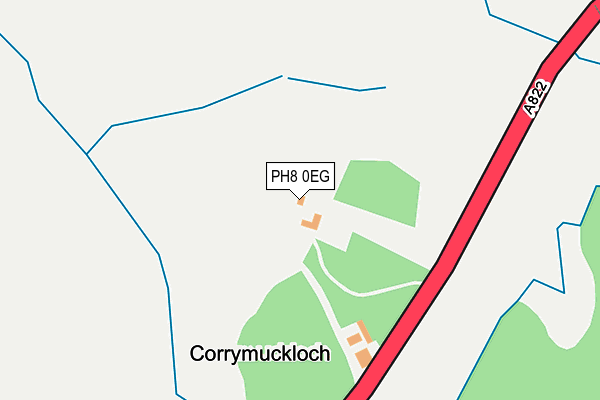 PH8 0EG map - OS OpenMap – Local (Ordnance Survey) PH8 0EG map - OS OpenMap – Local (Ordnance Survey)