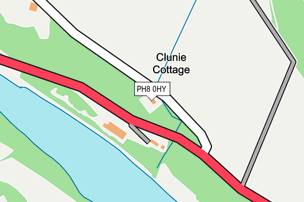 PH8 0HY map - OS OpenMap – Local (Ordnance Survey) PH8 0HY map - OS OpenMap – Local (Ordnance Survey)