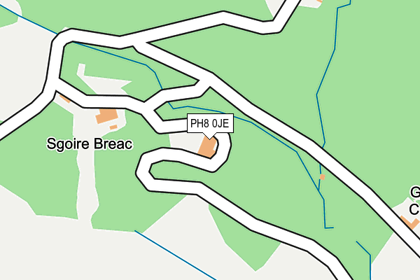 PH8 0JE map - OS OpenMap – Local (Ordnance Survey) PH8 0JE map - OS OpenMap – Local (Ordnance Survey)