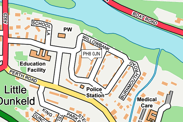 PH8 0JN map - OS OpenMap – Local (Ordnance Survey) PH8 0JN map - OS OpenMap – Local (Ordnance Survey)