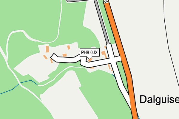 PH8 0JX map - OS OpenMap – Local (Ordnance Survey) PH8 0JX map - OS OpenMap – Local (Ordnance Survey)