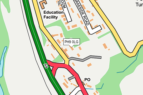 PH9 0LG map - OS OpenMap – Local (Ordnance Survey) PH9 0LG map - OS OpenMap – Local (Ordnance Survey)