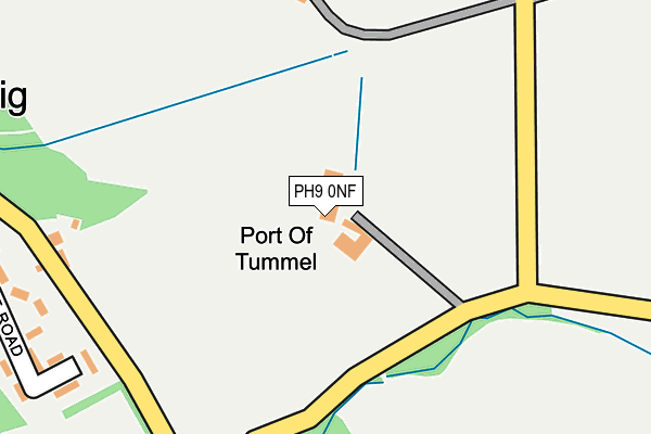 PH9 0NF map - OS OpenMap – Local (Ordnance Survey) PH9 0NF map - OS OpenMap – Local (Ordnance Survey)