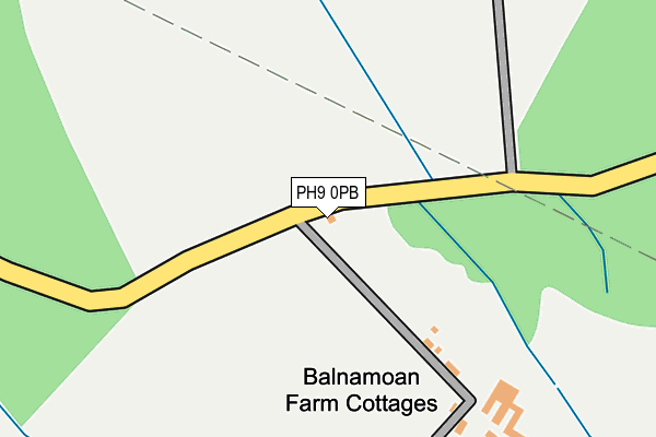 PH9 0PB map - OS OpenMap – Local (Ordnance Survey) PH9 0PB map - OS OpenMap – Local (Ordnance Survey)