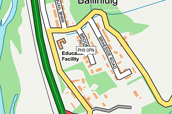 PH9 0PN map - OS OpenMap – Local (Ordnance Survey) PH9 0PN map - OS OpenMap – Local (Ordnance Survey)